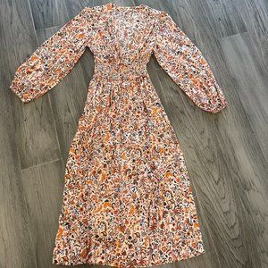 Old Navy - Floral Maxi Dress Long Sleeve  - Size XS